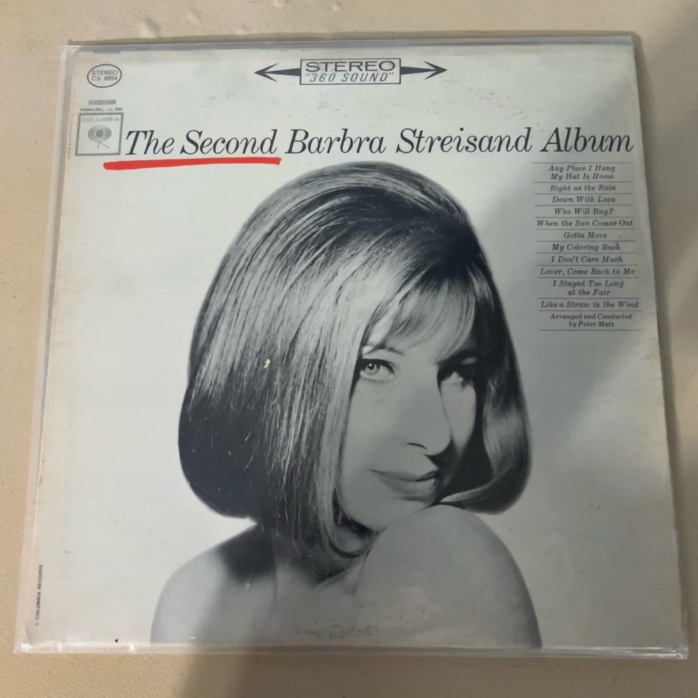 The Second Barbara Streisand Album Vinyl